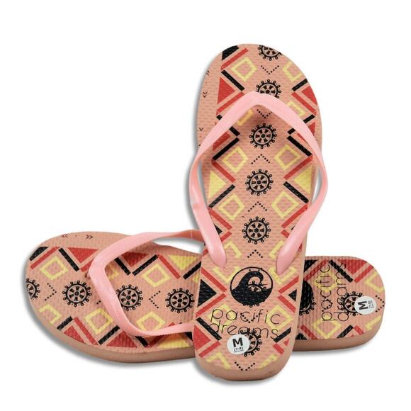 NWT Pacific Dreams Women's Beach Pool Casual Flip Flops - Picture 2 of 5